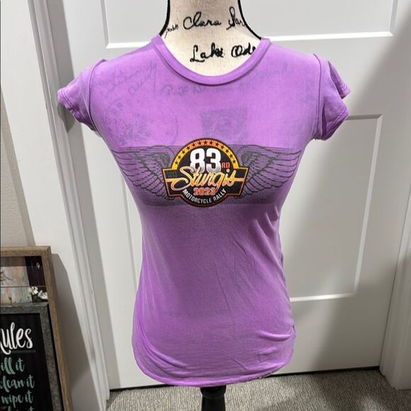 Sleek Purple Graphic Tee - Picture 1 of 3